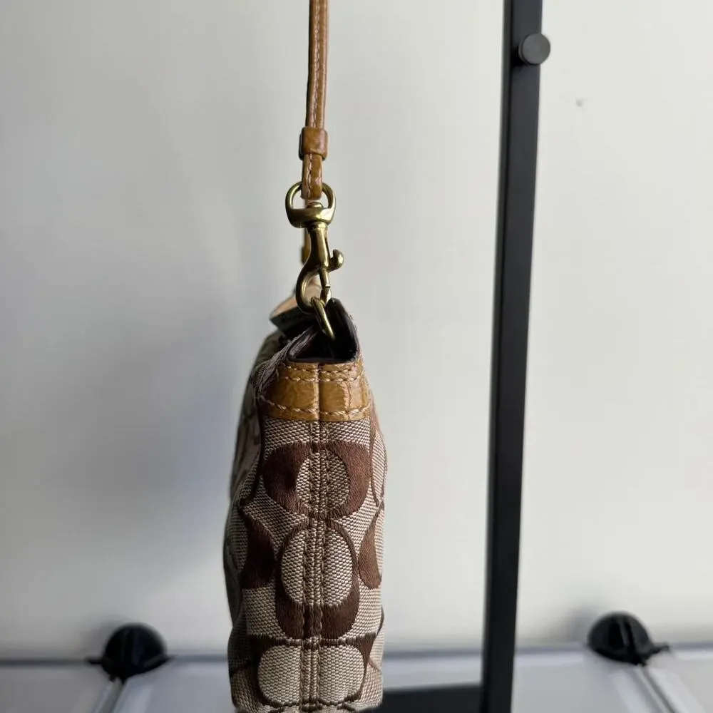 Coach Y2K Tan Signature Turnlock Mini Shoulder Bag - Picture 6 of 7